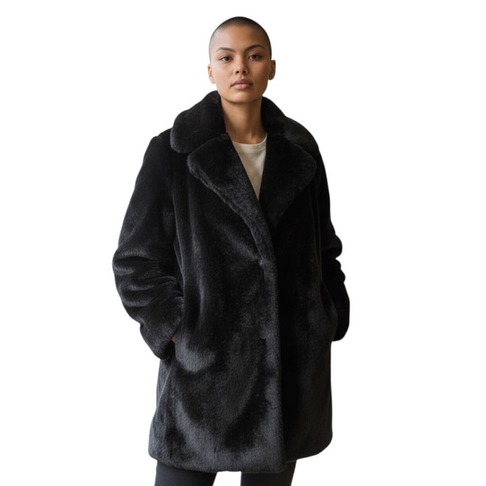 Grandella II by Sportowne Women's Black Fur‎ Coat, Measurements on Description